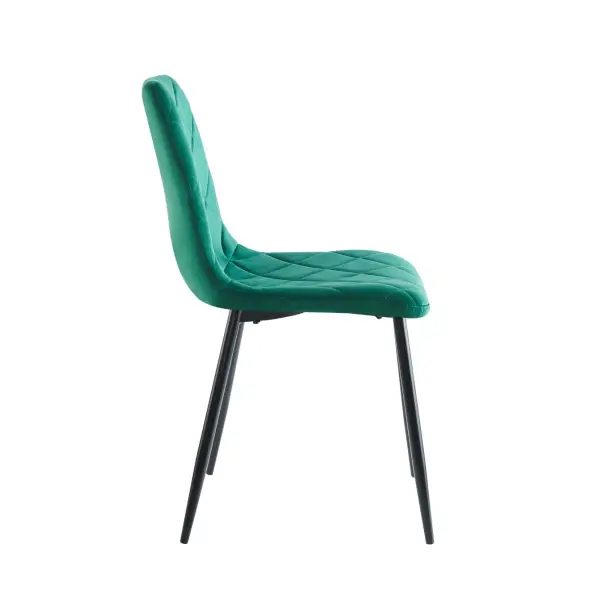 Krzesło tapicerowane zielony nogi czarny K6-FX 2